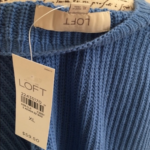 NWT LOFT hi low shaker knit sweater - Picture 6 of 6